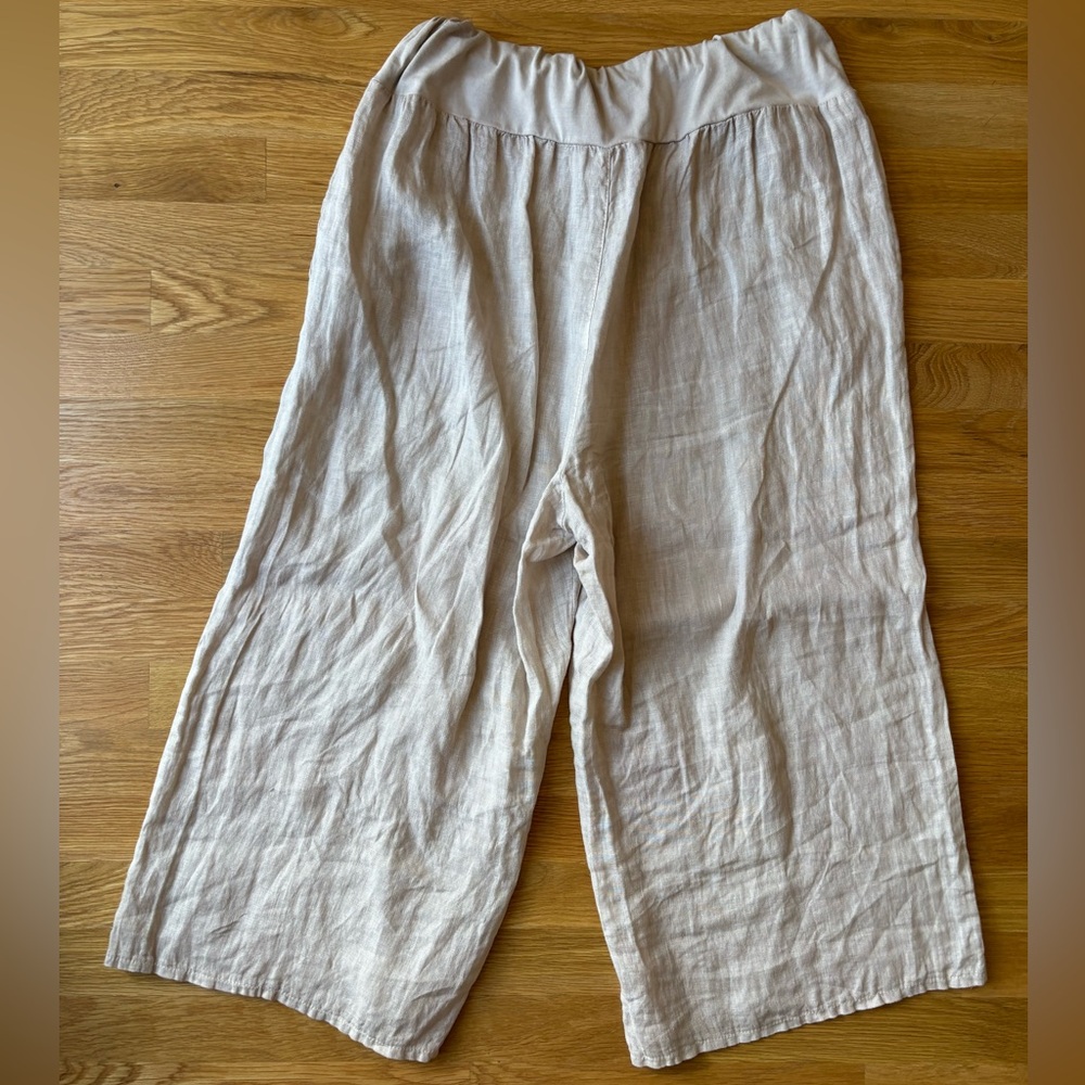 Devitalia Wide Leg Linen Pants / XL/L - Picture 2 of 5
